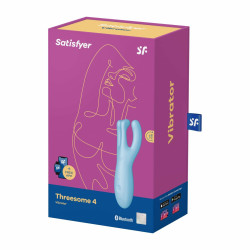 Satisfyer Stimulateur de clitoris connecté Threesome 4 14cm Tiurquoise